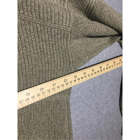 Mens Claiborne Sweater Green Casual Knit Cotton Green Oversized Relaxed Fit - Picture 3 of 4